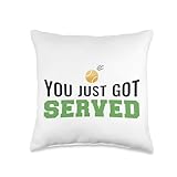 Competitive Tennis Slogan Throw Pillow