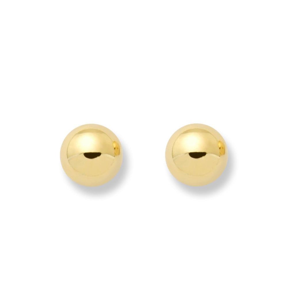 Mondepetit T1678P - Pendientes de bebe/niña oro 18 Kilates (18K) de bola lisa 3.5 mm - Estuche Regalo - Certificado de Garantía