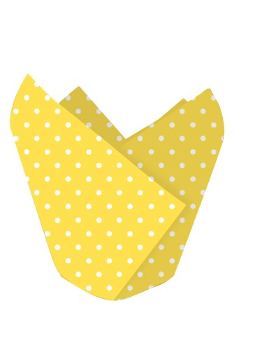 Yellow with White Polka Dots Cupcake Wrappers Party Accessory