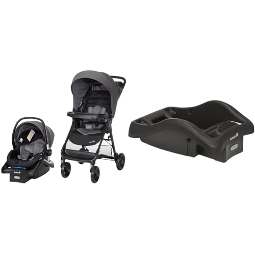 Safety 1st Smooth Ride Travel System with OnBoard 35 LT Infant Car Seat, Monument & onBoard 35 LT Adjustable Infant Car Seat Base
