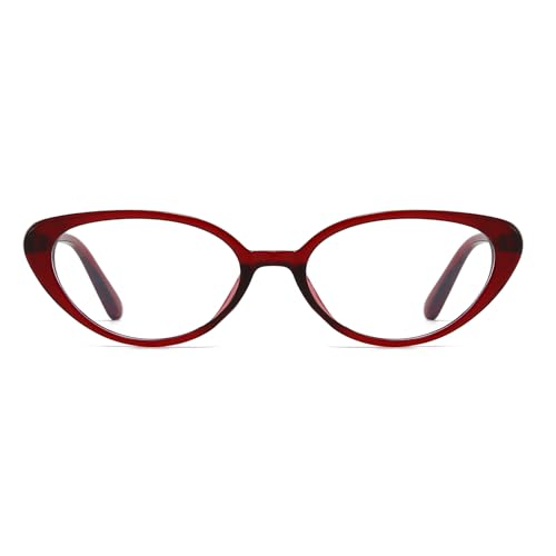 Image of LJCZKA Oval Blue Light Blocking Glasses for Women Men Retro Small Oval Frame Fashion Cat Eye Y2K Computer Eyeglasses