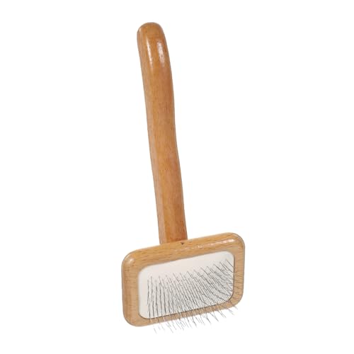 BCOATH Wooden Pet Comb Dog Grooming Tool Slicker Brush Natural for Hair Removal