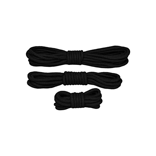 EIS Bondageseil Set 3-teilig | BDSM Fesselseile für Paare | 3,5m & 10m Längen | Robuste & weiche Bondage Seile für sinnliche Fesselspiele und erotische Abenteuer | Schwarz