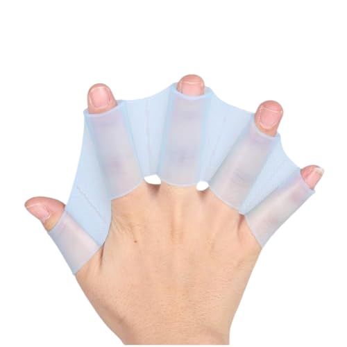 TATACLEA 4 Pairs Silicone Swim Paddles Gloves,Swim Gloves,Full Palm Webbed Gloves for Kids and Adults,for Swimming,Diving,Training,Multi-Color Options,L is Suitable for Adult Men