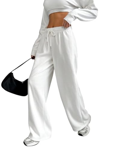 Image of dockstreet Loose fit Open Bottom Joggers /Loose fit, Trouser stylelowers /Cute Style, Relaxed Casual Lounge Pants for Women
