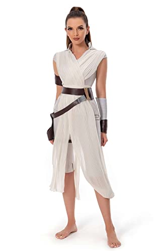 YANVS Rey Costume pour femme avec ceinture Rey Cosplay Costume d'Halloween (L, D)