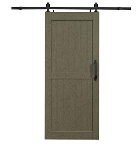 LTL Home Products MT4284HGHKKD Montana Ready to Assemble PVC Barn Door Kit, 42' x 84', Heather Grey