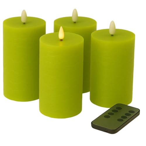 Fachhandel Plus LED Kerzen mit Timer – Stumpenkerzen aus Echtwachs...