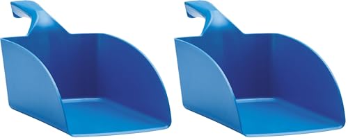 Vikan 5670 Hand Scoop, 2 Litre, Blue (Pack of 2)
