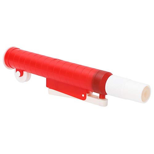 Red Pipette Filler Thumb Wheel Pipette Pump Disposable Plastic 25ml for