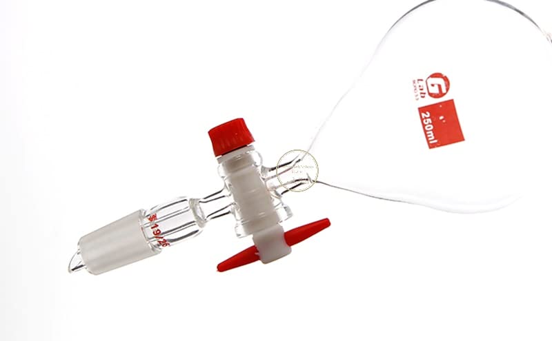1 STÜCKE 60 ml bis 1000 ml Glaskugel-Trenntrichter mit PTFE-Kolben, 19# 24# 29# Standardmund Standardstopfen Tropftrichter (Size : 1000ml 24x24)