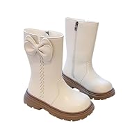 Generisch Girls Boots with Sturdy Tread Sole Side Zip Real Punk Gothic Design for Teens