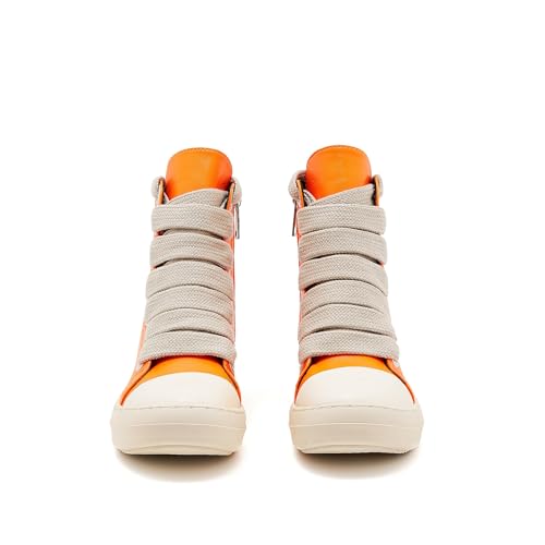 Image of Womens High Top Sneakers Jumbo Lace-up Platform Comfort Trainers Thick Soles Walking Casual Shoes