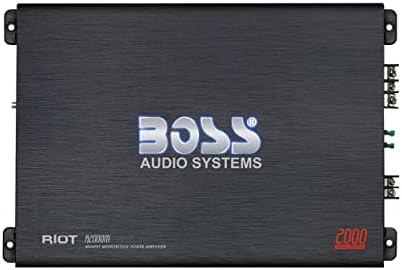 BOSS Audio Systems R2000M Monoblock Car Amplifier - 2000 Watt Amp, 2/4 Ohm Stable, Class A/B, Mosfet Power Supply, Great for Car Subwoofers