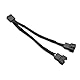 Cable Matters 2er-Pack 2-Wege 4-Pin PWM Kabel des Lüfterverteilers - 10 cm, Personal Computer