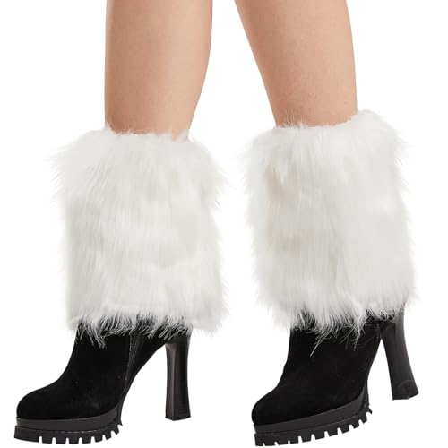 Image of Nanxson Womens Fur Leg Warmer Winter Short Boot Cuffs Covers Sleeves TTW0071