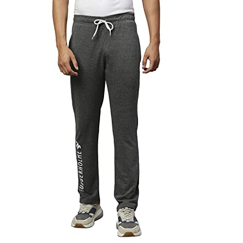Image of Hubberholme Men's Slim Fit All Season Wear Cotton Track Pants - Trackpant with Drawstring Elastic Waistband, Lower for Jogging, Gym, Sports & Dailywear