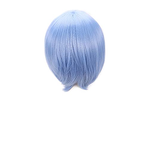 Fwhwj Woman Short Bob Wig Light Blue Anime Cosplay Wigs For Halloween #TOP4