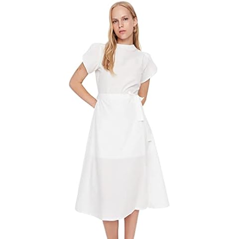 Trendyol Ecru Midi A-line Dress Cover