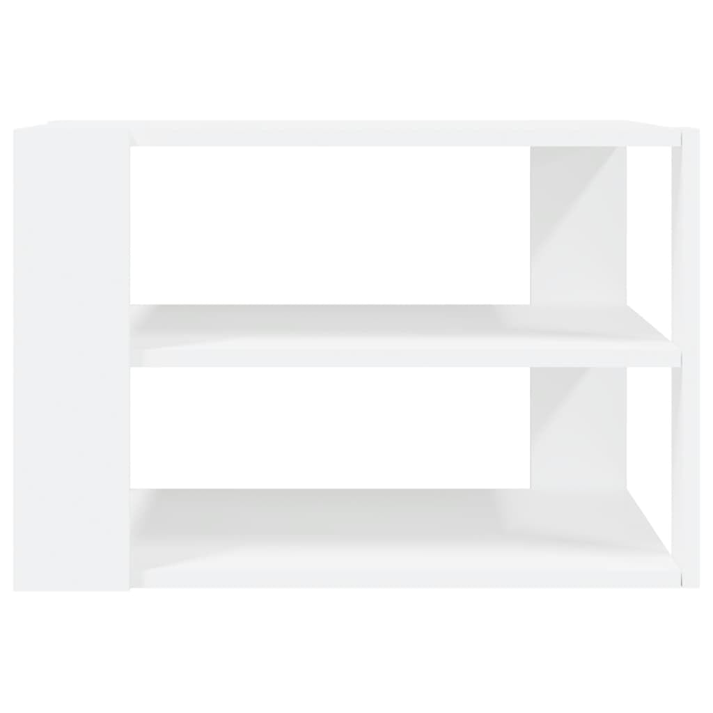 Homgoday Stolik kawowy inżynieria drewno biały 59,5 x 59,5 x 40 cm, konsola pomocnicza stolik do salonu stolik boczny herbata kawa sofa salon meble meble stoliki kawowe meble