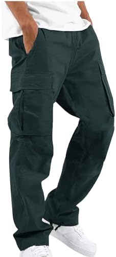 Heren Cargo Broek Zwart met Cargo Zakken