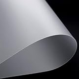 Fogli Plastici PP Smerigliato 500×600mm Lastre In Polipropilene Semitrasparenti Pannelli Opachi 0.3–2mm for Fai Da Te, Modellismo, Segnaletica, Maschere E Progetti Creativi(Thick:0.3mm)
