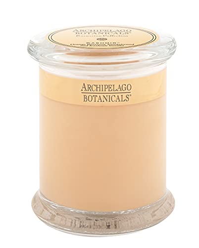 Archipelago Botanicals Kashmir Glass Jar Candle | Kashmir Vanilla, Orange Blossom And Sandalwood | Hand-Poured Premium Wax And Lead-Free Wicks | Burns Approx. 60 Hours (8.6 Oz) #TOP23