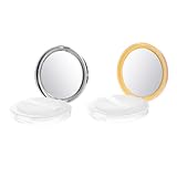 Cabilock 2 Stück Tragbare Puderdose mit Sieb und Schwämmchen Leichter Kosmetikbehälter für Loses...