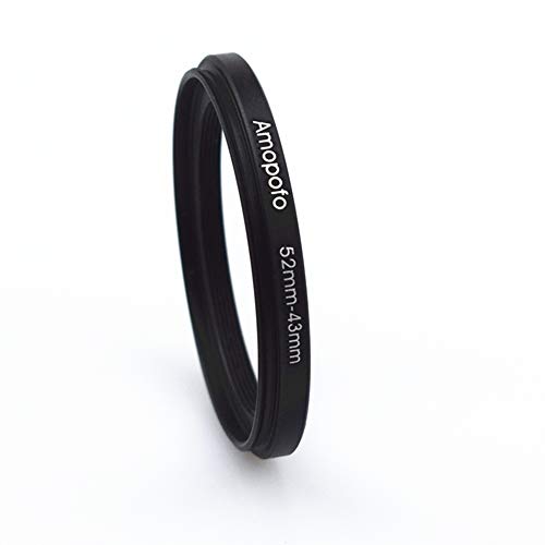 Image of 52mm to 43mm /52mm-43mm Step-Down Ring Filter Adapter for All Brands UV,ND,CPL,Metal Step-Down Ring Adapter