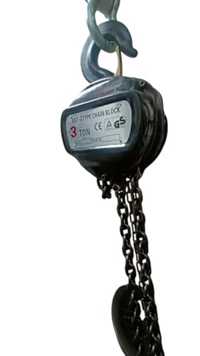 Image of 1 Ton Chain Pulley Block 6 Meter | Manual Chain Hoist Single Fall | 1000 Kg Capacity with 6mm Load Chain