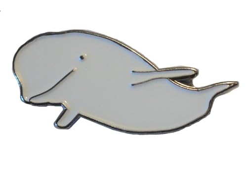 GBJUK Beluga Whale Enamel Pin Lapel Badge with Butterfly Clasp Back