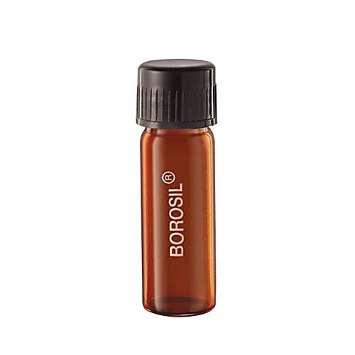 Borosil® Reusable Heavy Duty Amber Light-Blocking Culture Tubes with PTFE Lined PP Screw Caps and Flat Bottoms, 5mL (16 X 50 ml), 100/CS