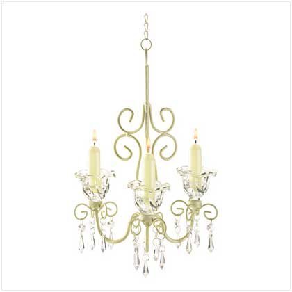 Shabby Elegance Scrollwork Candleholder Ivory
