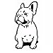 MBNMDFEGGJM Autocollants et décalcomanies de Voiture 7,5 * 15,2 CM Bulldog FRANÇAIS Chien Autocollants muraux imperméables Autocollants pour Voitures Réfrigérateur Décorations de Cuisine (3 pièces)