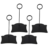 LAPYAPPE 4 Stück Preisschild Cliphalter Supermarkt Etikettenclips Etikettenclips Beschriftungsbart Preisschildklemme Tisch Menüständer Metall Preisständer Preisclips Tisch