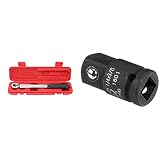 TEKTON Micrometer Torque Wrench (20-200 in.-lb.) + Sunex 1/4 Inch Drive Adapter