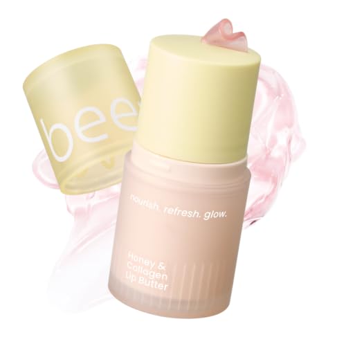 Honey &amp; Collagen Lip Butter, Hydrating Lip Treatment, Overnight Lip Mask, Moisturizing Lip Balm with Jojoba Oil &amp; Squalane, Lip Care, Korean Skin Care (0.45 oz)