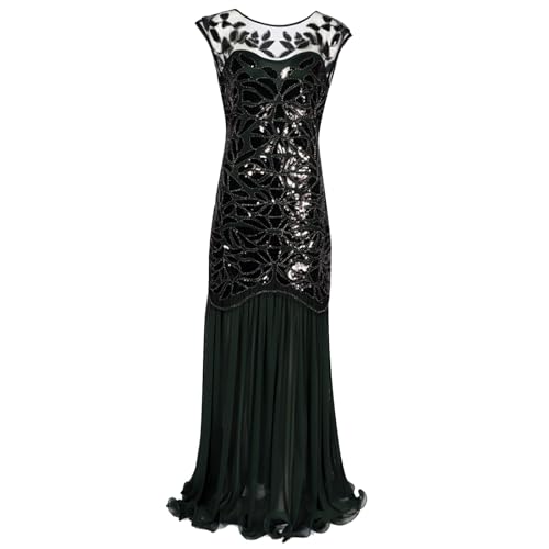 Robe de bal Charleston femme : costume de danse rétro avec paillettes pour soirée gatsby