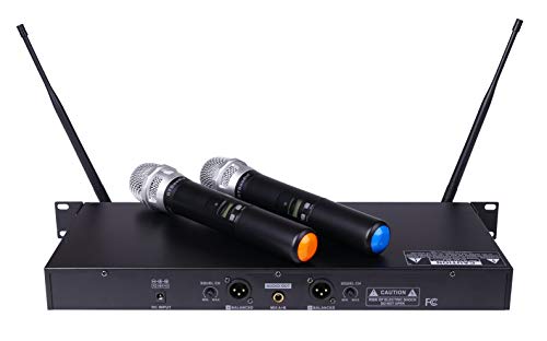 Gtd Audio 2X100 Adjustable Channels Uhf Wireless Cordless Handheld Microphone Mic System Ideal For Church, Karaoke, Dj Party, Range 400 Ft, #TOP1