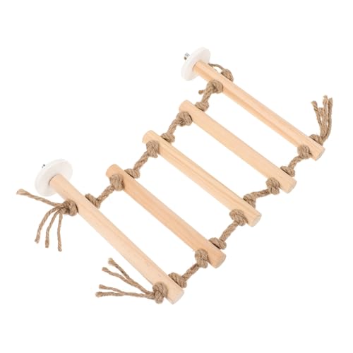 COLLBATH Medium Parrots Bird Ladder Toy Wooden Climbing Step Ladder Parrot Training Toy Bird Cage Accessory