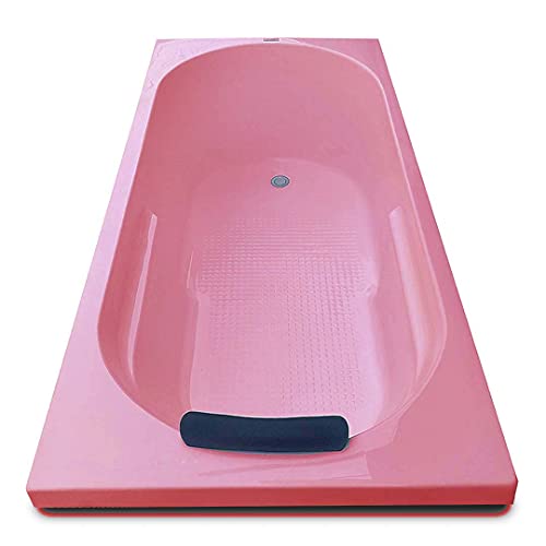 Image of MADONNA Divine Acrylic 5.5 feet Rectangular Bathtub (with Headrest) (Pink)