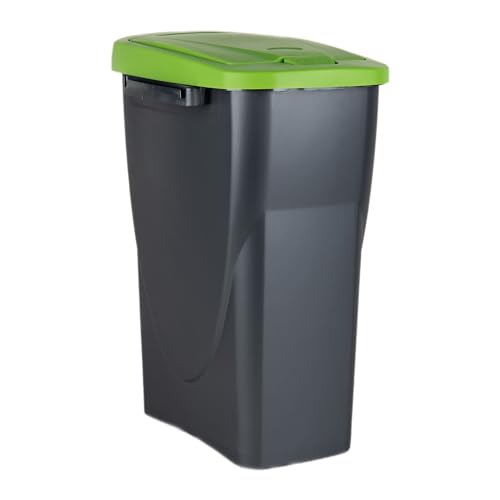 Poubelle verte pour recycler les matériaux en verre | Capacité de 15, 25 ou 45 litres | Trois...