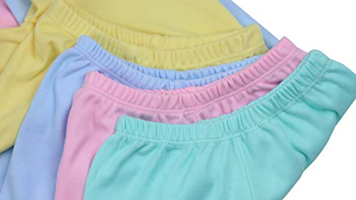 Image of ToBeInStyle Girl's 4 Pack Solid Color Lounging Casual Capri Pants Relaxed Fit