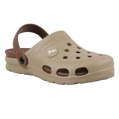 Image of Welcome Men's Casual Clogs /Sandals with Adjustable Back Strap for Adult | Comfortable & Light Weight | Stylish & Anti-Skid | Waterproof & Regular Flipflops