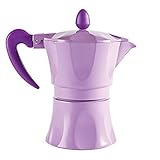 Material: Aluminio Excelsa \"Aroma Color 3 Cup Lila máquina de café