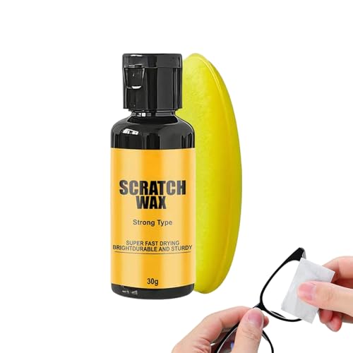 Removedor de arañazos para gafas, reparación de lentes antivaho con solución de limpieza para transparente, kit de cuidado multiusos para gafas, gafas de sol, cámara, reloj, ventana, parabrisas