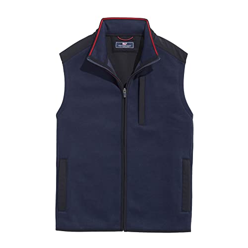 Image of vineyard vines Men's Mountain Sweater Fleece Vest