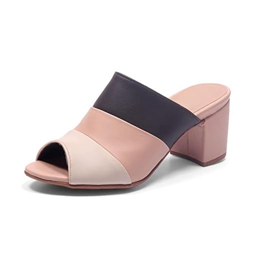 Sandália Feminina Tamanco Colors Salto Grosso Branco JCL (34, Nude e Marrom)