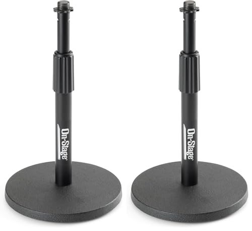 Pied de micro de table pour podcast et visioconférence On-Stage Stands DS7200B