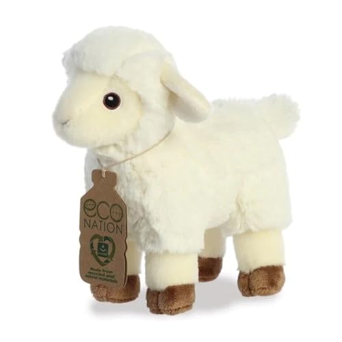 AURORA, 35040, Eco Nation Lamb 8In, Soft Toy, White